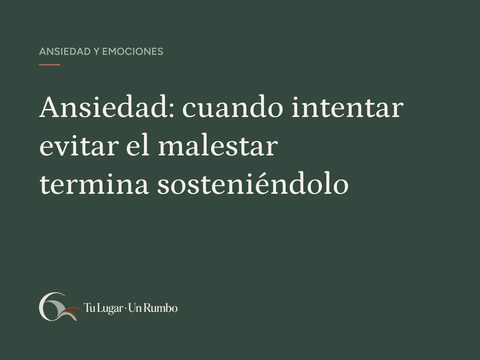 Ansiedad: cuando intentar evitar el malestar termina sosteniéndolo